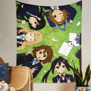 Japan Classic Anime Music K-On Hippie Wall Hanging Tapestries Art Science Fiction Room Home Decor Kawaii Room Decor
