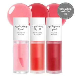 Nooni Korean Apple Lip Tint Stain Duo/Trio Bundle | Glossy Lip Stain, Tinting & Long Lasting, Moisturizing Lip Care, Hydrate Lipgloss, Travel-Friendly, Smooth Oil Moisture, All Skin Types Travelfriendly Smoothing