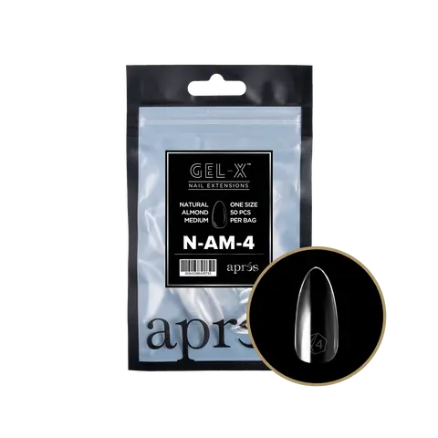 50 Pcs Gelx Nails Tips, Professional Soft Gel Extensions with a Natural Finish, Medium Almond Shape for Easy Application, Gelx Tips, Every Size, Refill Pouch, Diy Nails At Home, Manicure At Home, Medium Size, Fake Nails Extensions, Nails Tips Kit