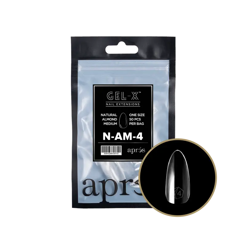 50 Pcs Gelx Nails Tips, Professional Soft Gel Extensions with a Natural Finish, Medium Almond Shape for Easy Application, Gelx Tips, Every Size, Refill Pouch, Diy Nails At Home, Manicure At Home, Medium Size, Fake Nails Extensions, Nails Tips Kit