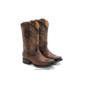 ARB046C MEN SQUARE TOE HONEY LEATHER BOOT