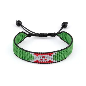 Burundi Flag Bracelet: Handmade, Adjustable Beaded String Wristband
