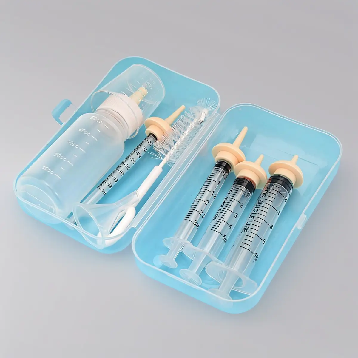 Pet Nursing Complete Kit, Pet Feeding Supplies for Newborn Puppies & Kittens - Silicone Nipples, 1ml-10ml Syringes, Formula Dispenser, Measuring Cup Included - Safe, Soft, Precise Care for Orphans, No