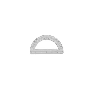 's 6 Inch Plastic Protractor Clear Ruler
