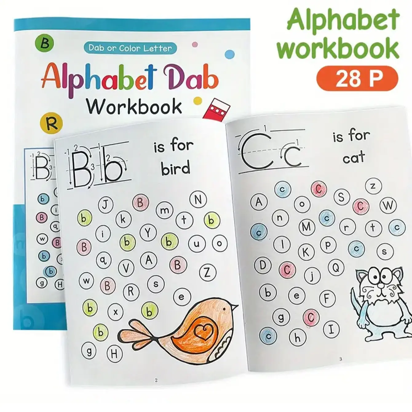 Abc Writing Enlightenment Book for Kids Ages 3-6, Letter Writing Practice, Tracing Preschool Books, Preschool & Kindergarten Handwriting Workbook, Teaching Supplies, Preschool Learning Materials, Classroom Supplies, Back-To-School Gift