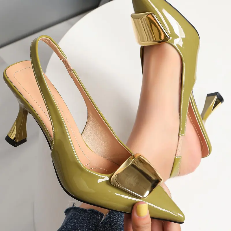 Single shoes light solid color pointed elegant Classy all-matching medium heels breathable women's high heels Stylish Fashion Footwear Date Night Footwear Elegant Classy Sandals
