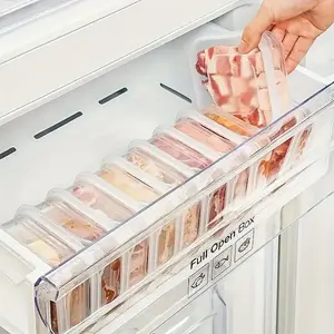 [5 Fresh-Keeping Food Storage Containers] 5/10 refrigerator meat freezers, fruit and vegetable containers, ginger, garlic and leek food storage containers, hermetically sealed, stackable, fresh-keeping kitchen utensils