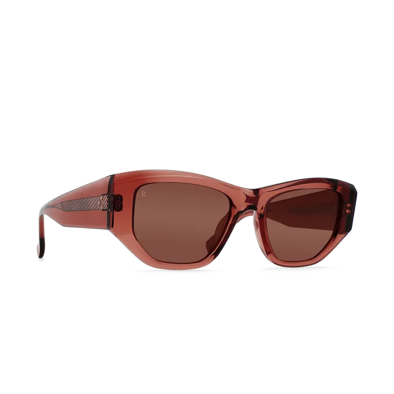 RAEN Kimma-Recycled Black Smoke Polarized-52 Cat-Eye 