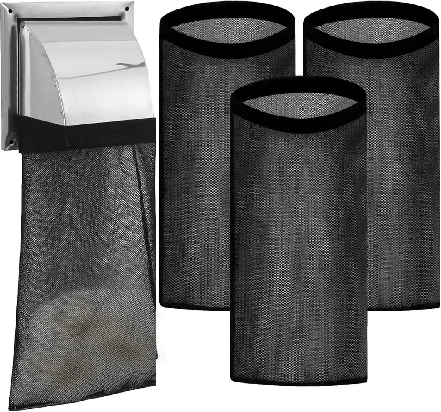 Dryer Lint Catcher 3-Pack Reusable Outdoor Lint Trap for Dryer Ventilation with Sticky Strips - Lint Collector for Dryer to Enhance Efficiency