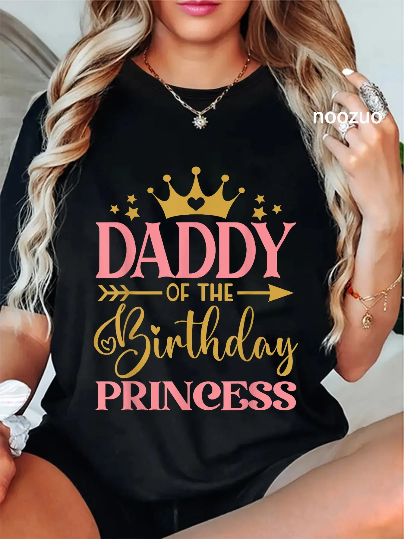 100% Cotton Daddy of The Birthday for Girl - 1st Birthday Princess Girl T-Shirt