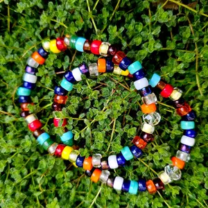 Bohemian Trinkets Through Thick & Thin Friendship Bracelets Glass Crystal 7.5in