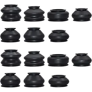 Universal Automotive Replacement Tie Rod End Boot Turn To Rod Arm Ball Joint  Dust Protection Rubber Cover Track Boot  Suspension Steering  Accessories 14 count (Other 7 Sizes x2)