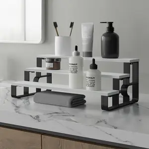 Bathroom Countertop Organizer,3 Tier Makeup Organizer for Bathroom Decor, Rack for Kitchen,Cologne and Perfume Display Shelf  (White, 3 Tiers-Width=11.2")
