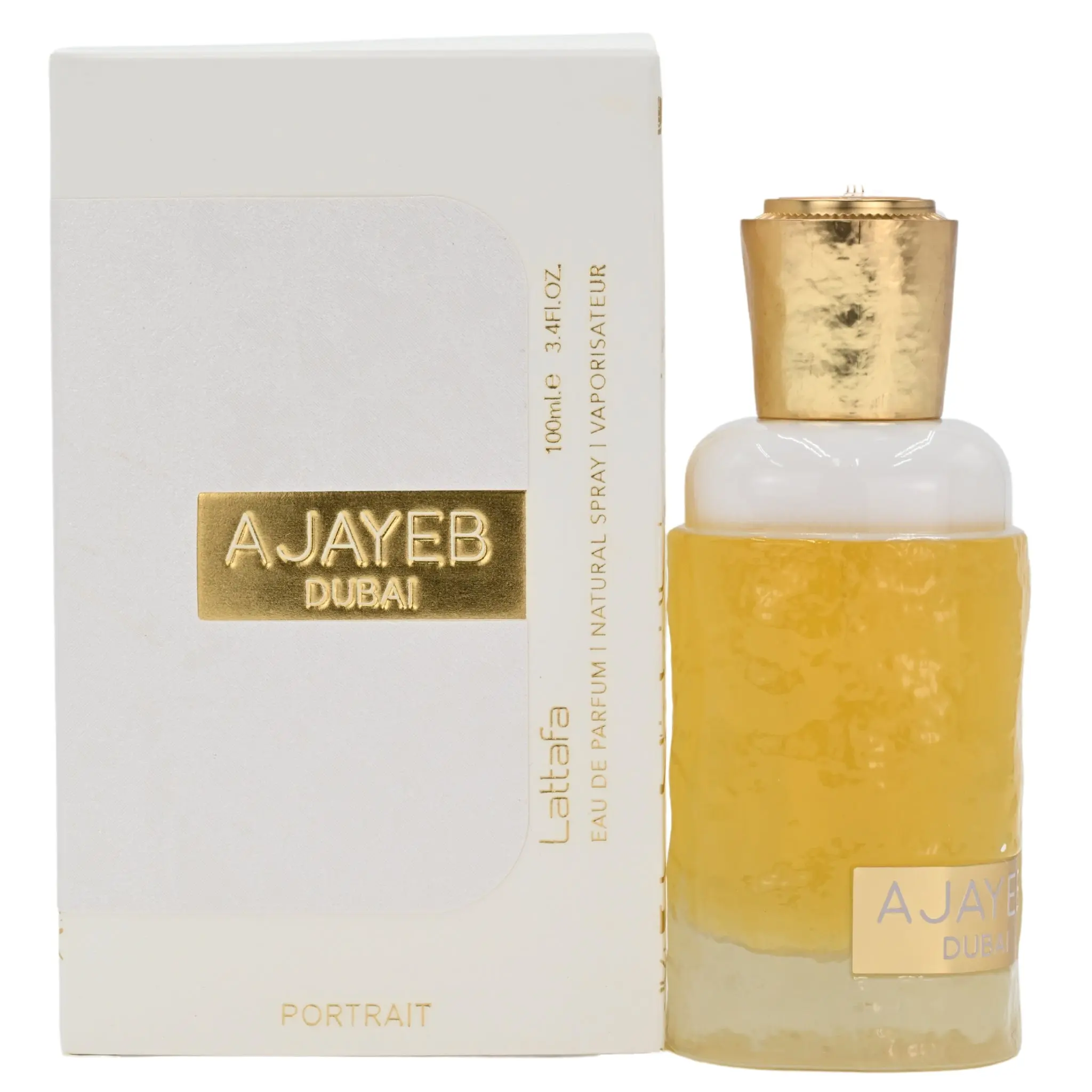 Lattafa Ajayeb Dubai Portrait EDP Fragrance, 3.4 fl oz Unisex Wear Spray with Orange-Lemon Top & Sandalwood Base Notes