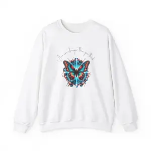 Sparkly Butterfly Sweatshirt, Glittery Insect Jumper, Unique Shimmer Top Fabric Pullover Sweater, Long Sleeve Casual Hoodie Menswear Underwear Crewneck