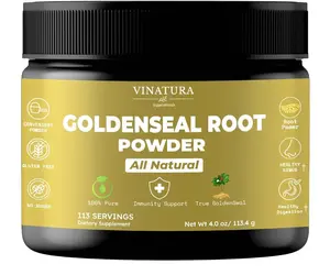 VINATURA Goldenseal Root Powder - 4 oz, 113 Servings *USA Made & Tested* Pure Natural Goldenseal Root Powder Dietary Supplement  & Edible