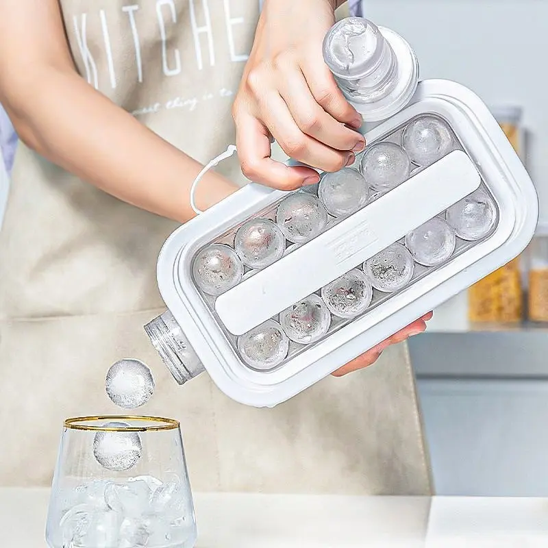 2026 New Ice Ball Maker Silicone Mold, Home Use Dual Function Water Jug, Portable Cold Drink Ice Cube Tray, Essential Kitchen Tool, Ice Ball Trays, Ice Molds