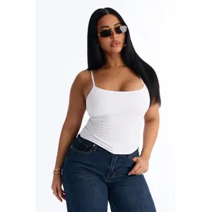 All I Need Built In Bra Cami Crop Top - White