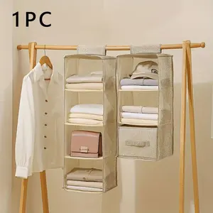 Closet Storage Hanging Bag, Washable Multi-Layer Pouch, Underwear Organizer, Garment Organizer, Traditional Style, Ideal for Wardrobe Organization, Clothing Storage Organizer