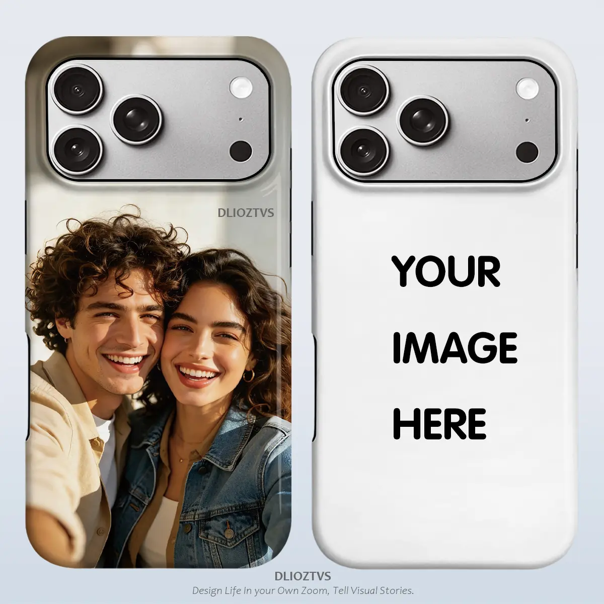 Custom Any Photos Phone Case for iPhone 17 Pro Max 17Air 16 Plus 15 14 13 12, for Samsung Galaxy S26 Ultra S25 Edge S24 Plus S23 S22 S21 S20 FE, Shockproof Durable 2 in 1 Scratch Resistant New Material Protective DLIOZTVS Cases, Perfect Gift