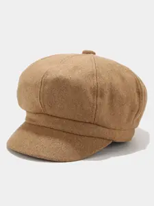 Autumn Winter British Style Plain Felt Peaked Flat Hat, Outdoor Casual Versatile Unisex Youth Painter Cap, Men Women Fashion Accessory