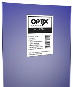 Plaskolite 11G0018A Acrylic Safety Glazing, 10-Count 18in x 24in Acrylic Glass Panels with 10-Year UV Stabilization, Home Improvement Building Supply