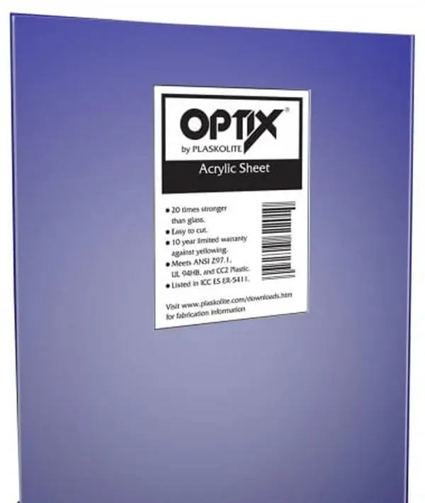 Plaskolite 11G0018A Acrylic Safety Glazing Panels, 10-Count 18in x 24in, 20x Stronger Than Glass, Easy Handling, 10-Year Non-Yellowing UV-Stabilized Coating, Home Improvement Building Supply