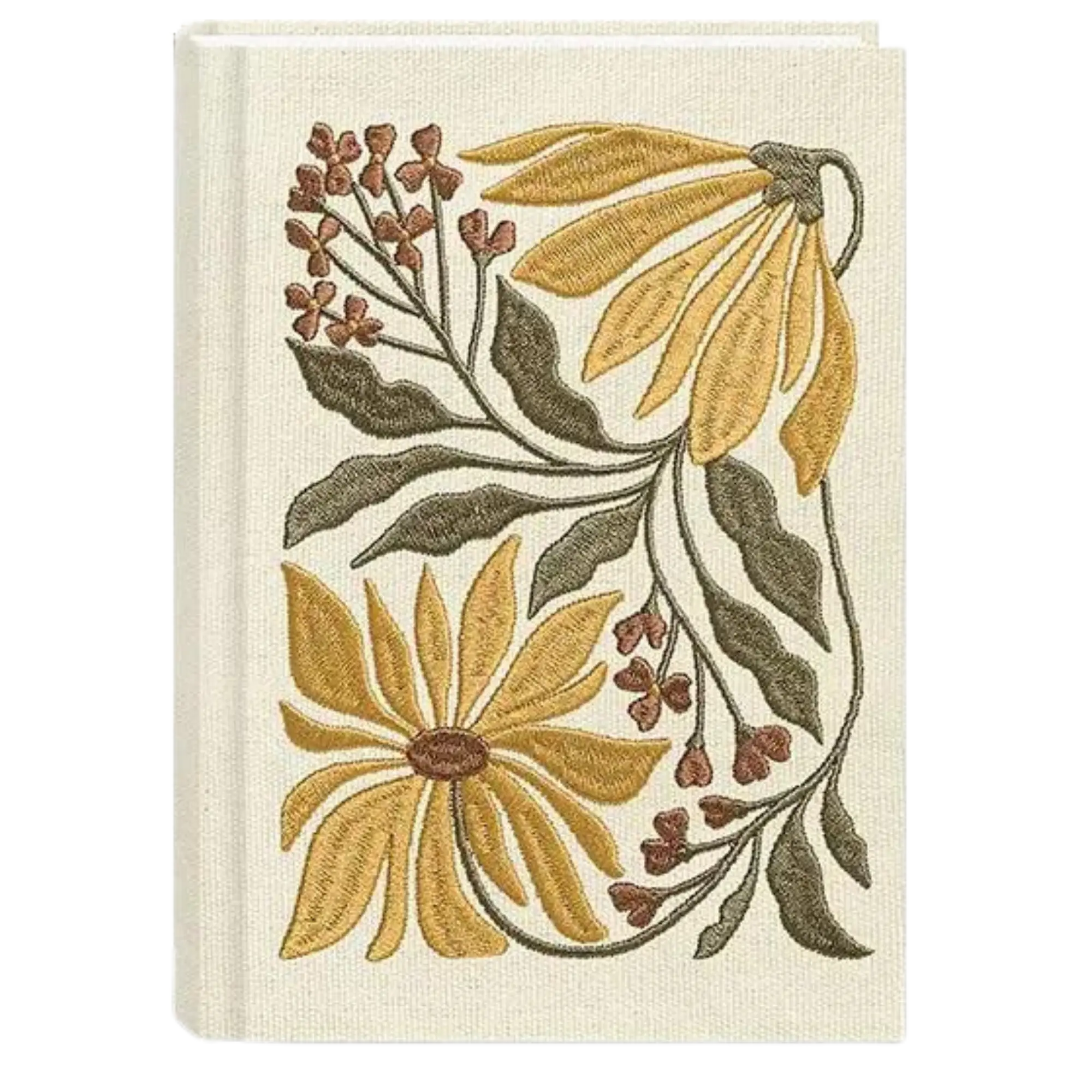 Fabric Embroidered Journal: Sunflower