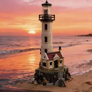 1011 Piece Small Particle Lighthouse Building Block Set, High Difficulty Eco-Friendly Material, Adult 14+, Christmas Holiday Gift