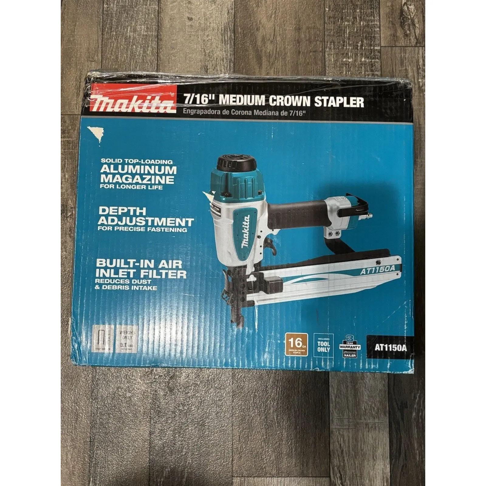 Makita AT1150A 7/16 inch 16 Gauge Crown Stapler