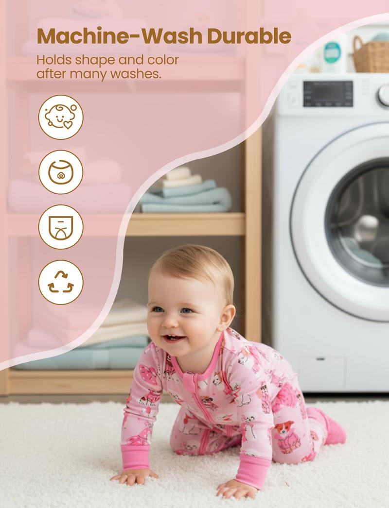 PATPAT Baby Footie Romper, Viscose from Bamboo, Long Sleeve, 2-Way Zipper, Fold-Over Mittens, Cuffs & Anti-Slip Grips PATPAT Baby Footie Romper, Viscose from Bamboo, Long Sleeve, 2-Way Zipper, Fold-Over Mittens, Cuffs & Anti-Slip Grips