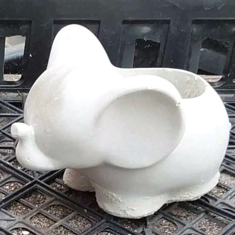 Concrete Elephant Planter