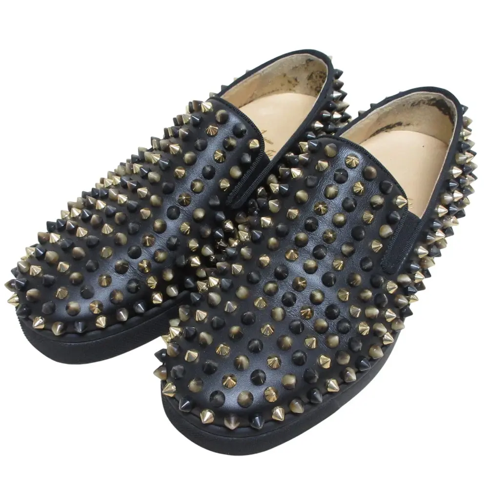 Pre-owned christian louboutin Others Small Leather Goods Rollerboat Leather Slip on Sneakers