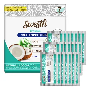 Coconut Oil Teeth Whitening Strips - 7-Day Treatment with Non-Slip, Dry Strip Technology - Whitening Designed with Care for a Brighter Smile