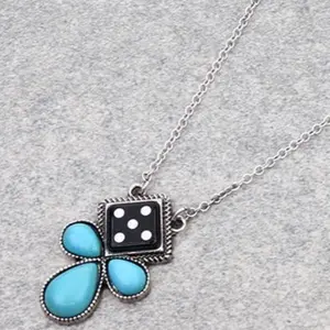 Western Dice Necklace - Simple Design with Dice - Elegant Accessory for All Occasions