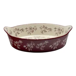 Temp-tations Floral Lace 3-qt Deep Wall Casserole Dish