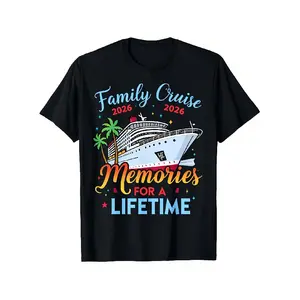Matching Group Shirts for Family Cruise 2025 - Souvenir T-Shirt for Men And Women, Featuring a Short-Sleeve Crewneck Design with a Cruise Ship And Year Print. Casual And Comfortable Matching Outfits for The Family