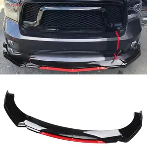 Front Bumper Lip Splitter Spoiler Body Kit For Dodge Ram 1500 Black+Red