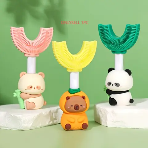Baby Toothbrush Set, Soft Silicone Brush Head + Anti-Slip Handle Design, Safe & Gentle Oral Care Essentials for Infants, Oral Care Tools