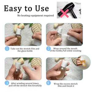 Stretch Film Roll Non-Heated Bottle Sealing Machine, Easy-To-Use Packaging Supplies for Bottles & Cans, 9055 Inch Stretch Wrap