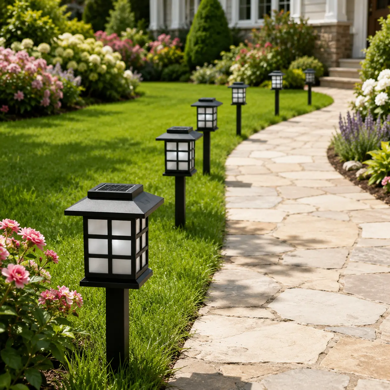 24-Piece Set of Imperial-Style White Light Garden Lights Solar-Powered Outdoor Security Lights Waterproof Christmas Decorative Lights Ideal for Home Gardens and Autumn Festival Party Decorations summerwins