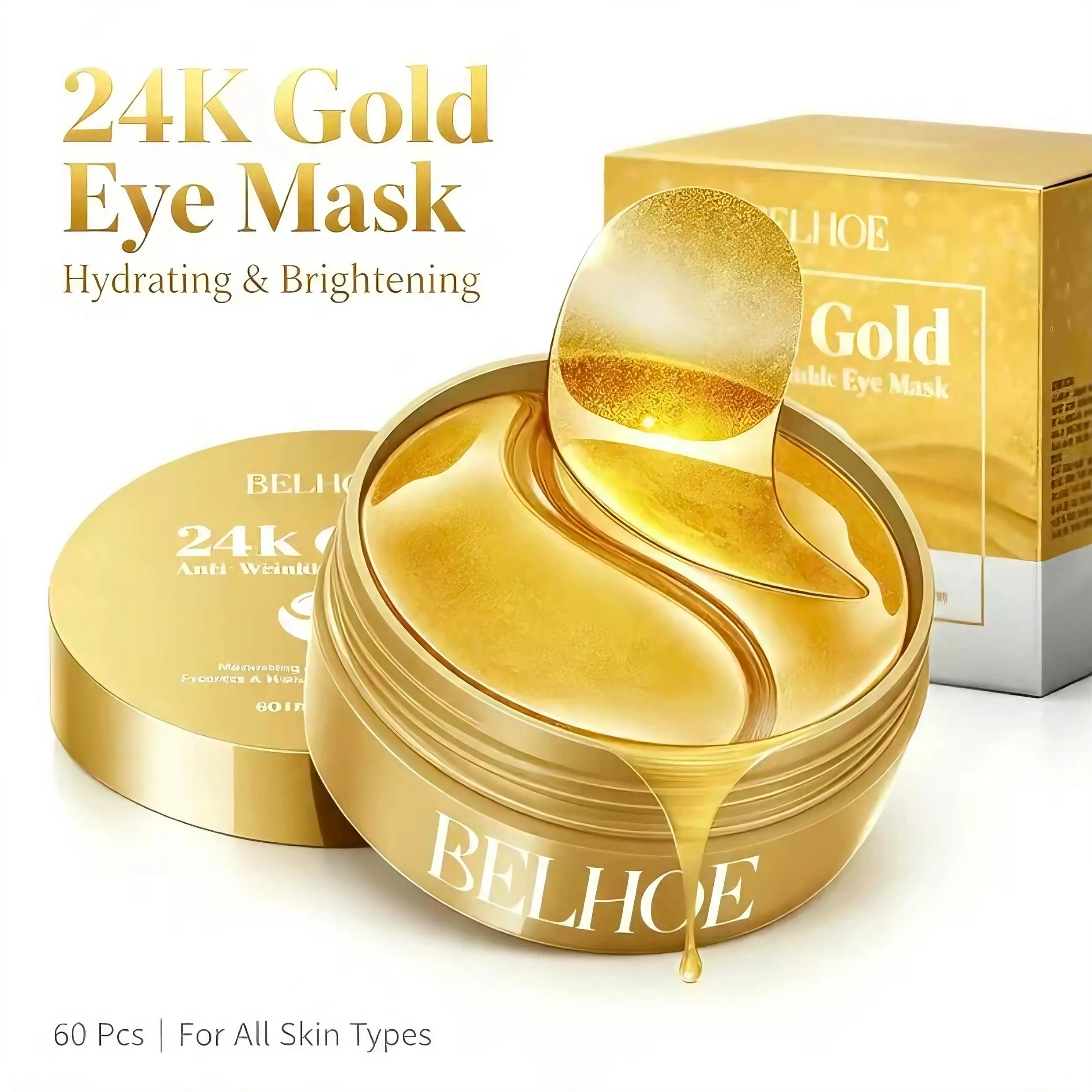 Buy 1 Get 1 Free (2-Box Set) Moisturizing Collagen Eye Mask, Depuffing Eye Patches, Hydrating Eye Care, Hydrating and Firming Under-Eye Treatment for Dark Circles and Puffiness Reduce the appearance of eyewrinkles#GLOBAL PICKS