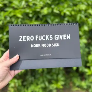 Zero Fcks Given Work Mood Sign Workplace Decor Workplace Humor, Desk Accessories