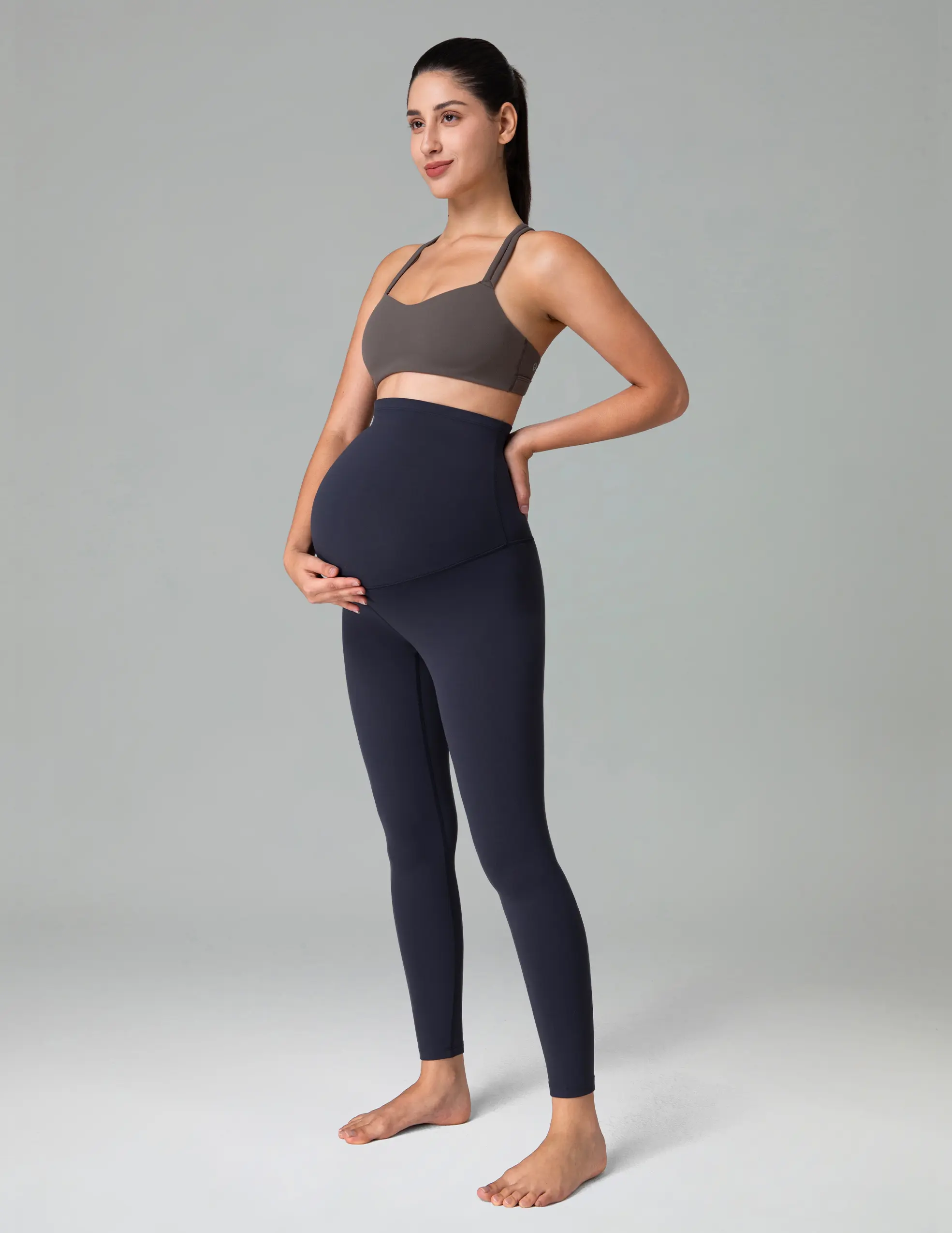 Colorfulkoala Maternity Leggings, High-Rise Activewear with Over the Belly Support, Buttery Soft Quick-Drying Dreamlux Fabric for Any Activity, Maternity Pants, Pregnancy, S, Maternity Apparel, Nylon