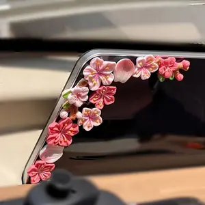 16pcs New Flower Car Decoration Stickers, Motorcycle Decorative Accessories with Adhesive, Universal Home Use Decals, Vehicle Exterior Decoration