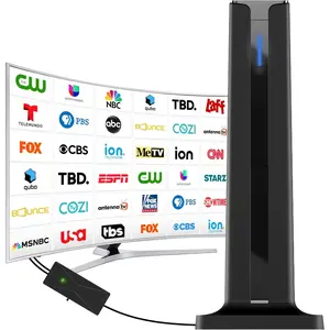 Digital TV Antenna for Smart TV Indoor,2026 TV Antenna with 3M Stick Base, 360°&Long Range Reception HDTV Antenna for Local Channels, Easy Installation Antennas for TVs Without Cable (7.0 in)