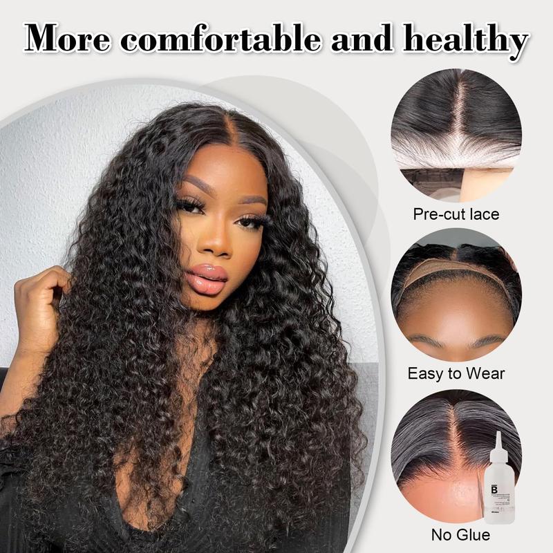 Bling Hair 32 34Inch 13x6 13x4 Lace Front Human Hair Wigs Pre Plucked For Women Deep Wave Human Hair Lace Frontal Wigs 180 Density Transparent Lace Wig Real Human Hair