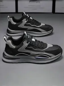 Men's Sporty Leather Shoes, Waterproof Non-Slip Wear-Resistant Work Casual Safety Boots, Work Safety Footwear, Ideal for Office & Outdoor Activities