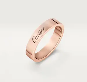 Pre-owned Cartier C DE WEDDING BAND, 4 MM WIDTH，rose gold