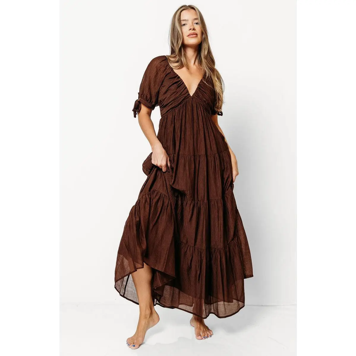Grayson Maxi Dress in Espresso - Bump Friendly & Inclusive Sizing